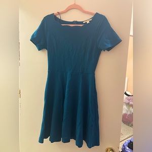 OTO | Lulu’s | Miami Teal skater dress with scallop details | Sz Medium
